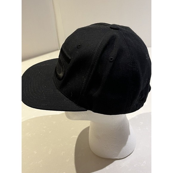 P5 Phase 5 Flatbill Snapback Ball Cap Hat - Black Unisex Adjustable - Picture 3 of 8